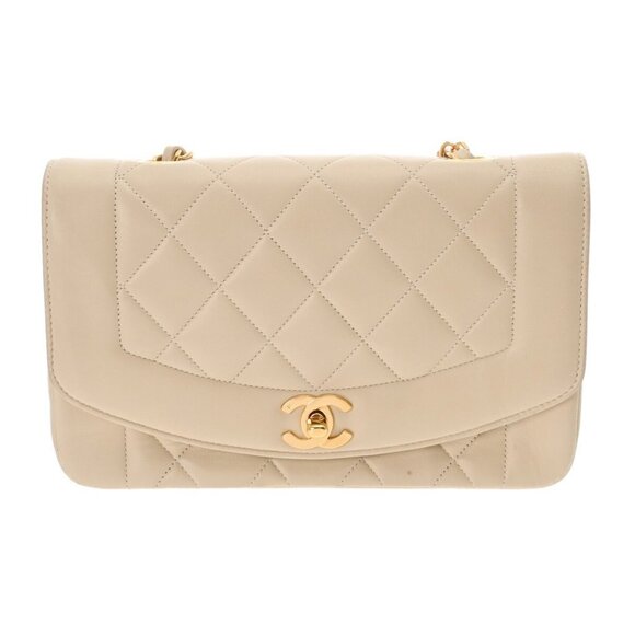 CHANEL Matrasse Diana ChainShoulder 8.7" beige A01164 800000136513000 - Picture 1 of 10